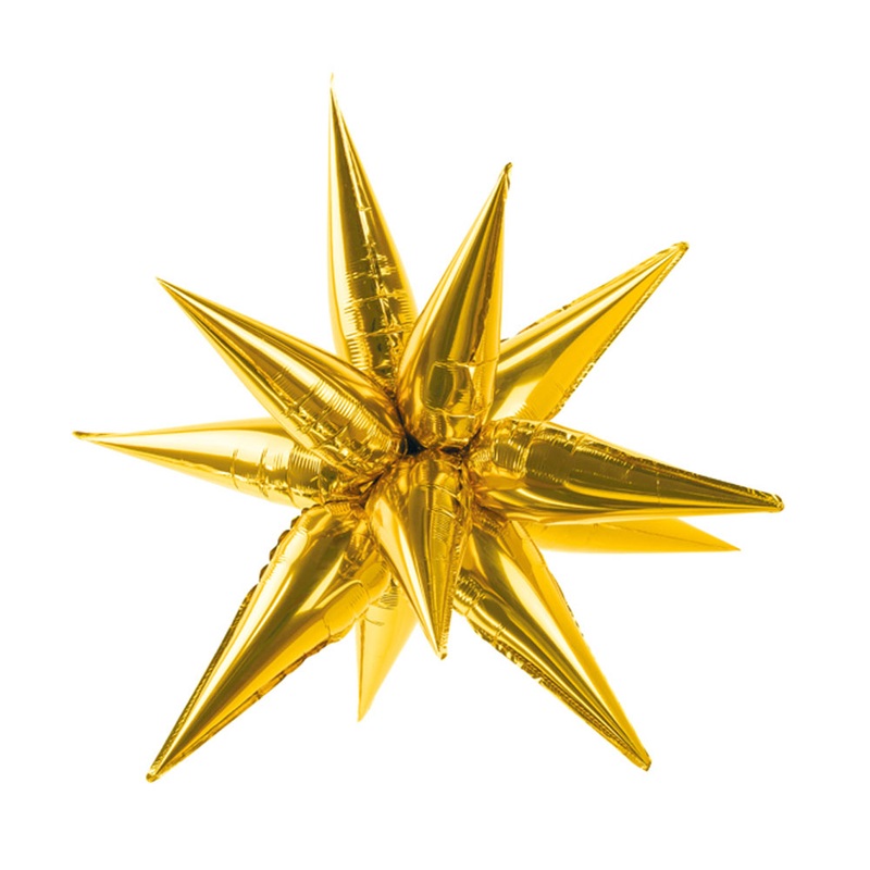 Foil balloon 3D star gold 70cm