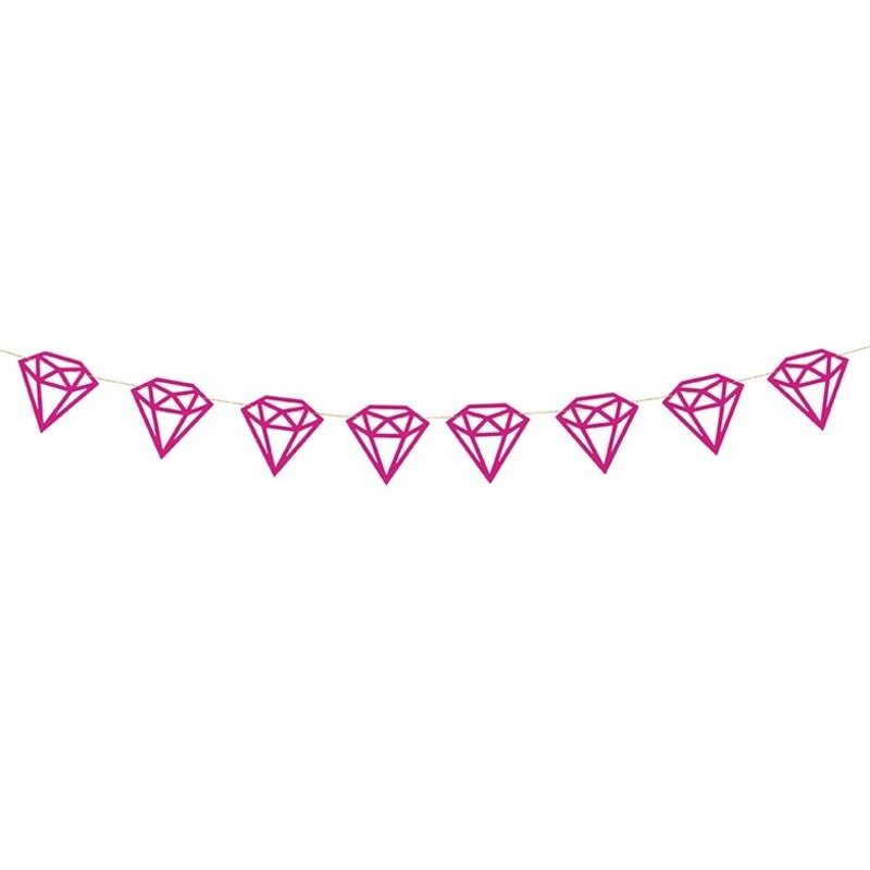 Garland pink diamonds 10cm x 1m