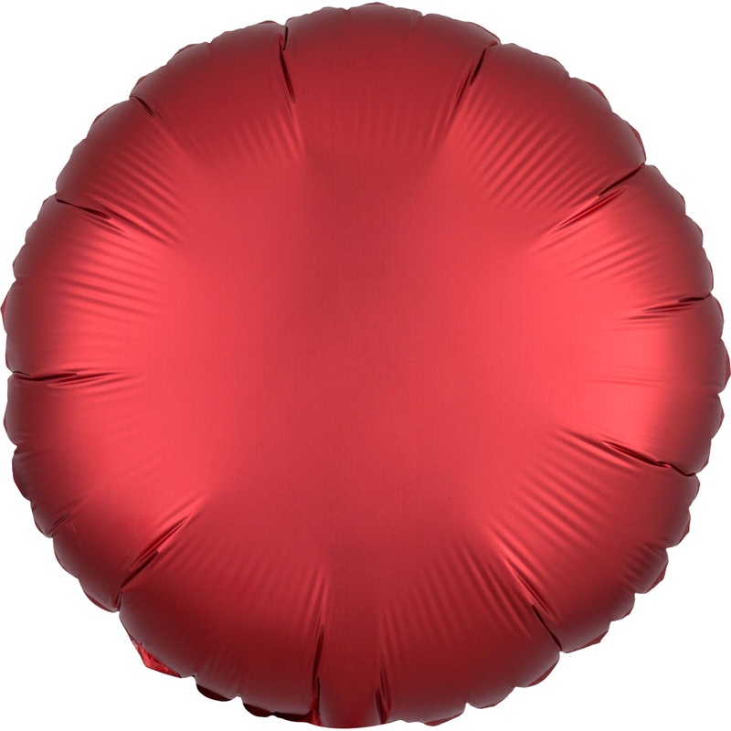 Noble satin foil balloon ruby red 43cm