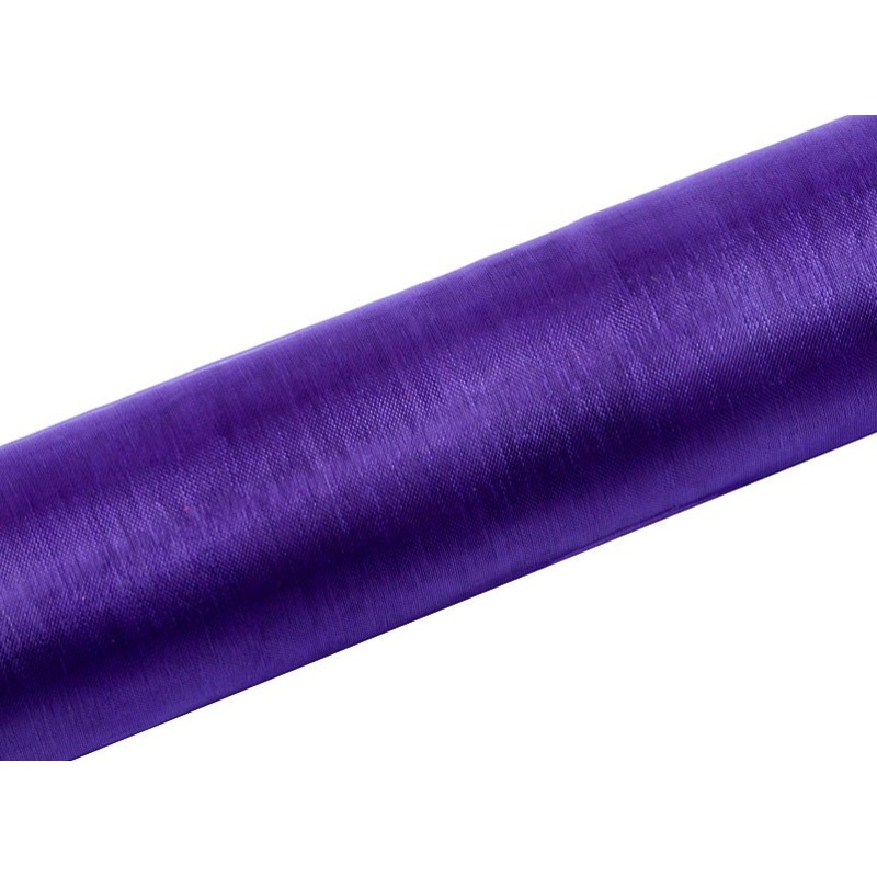 Organza fabric Julie dark purple 9m x 16cm