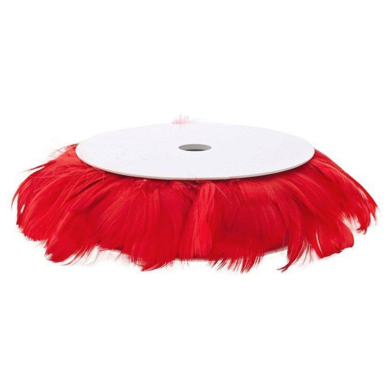 Romantic red feather garland 10m