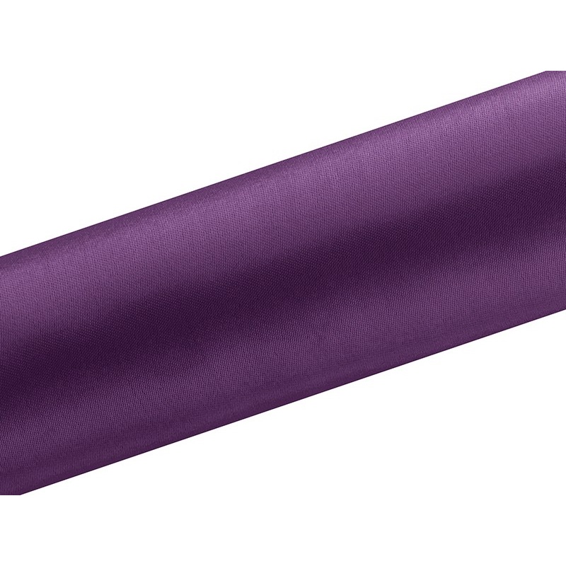 Satin fabric Eloise dark purple 9m x 16cm