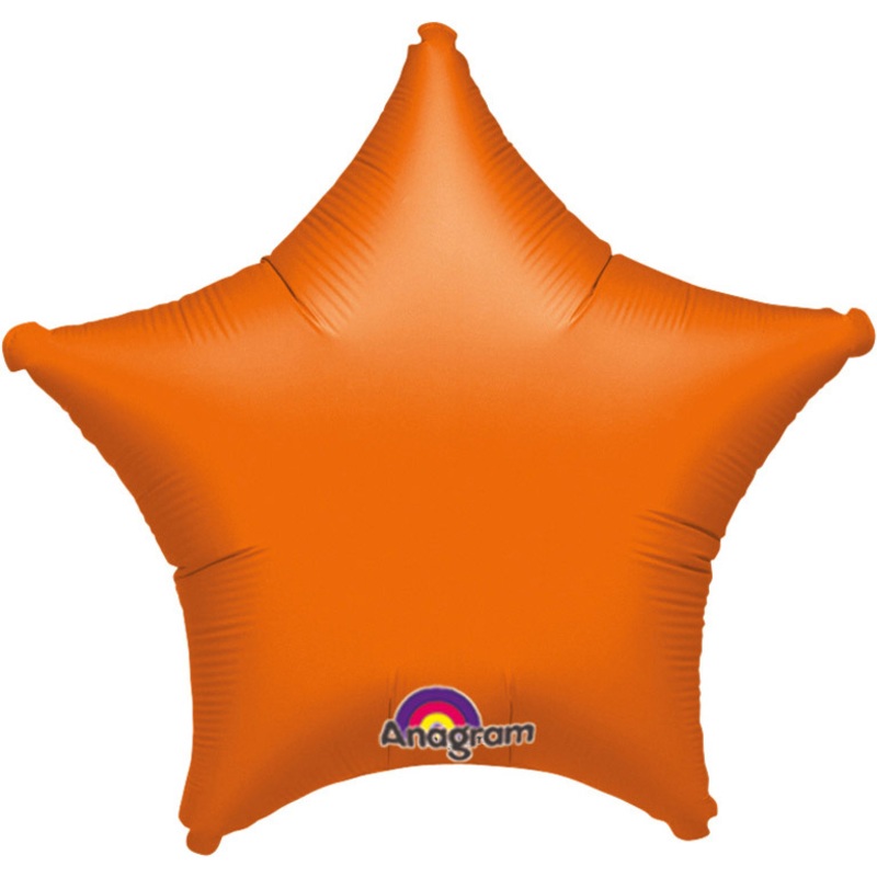 Starshine star foil balloon orange metallic