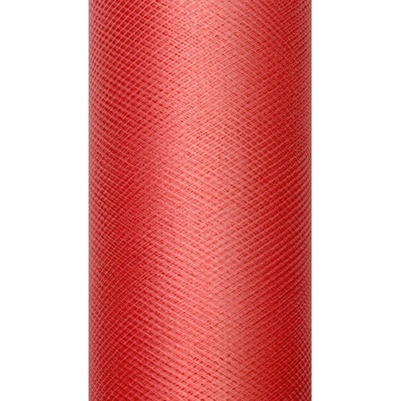 Tulle fabric Luna red 9m x 30cm