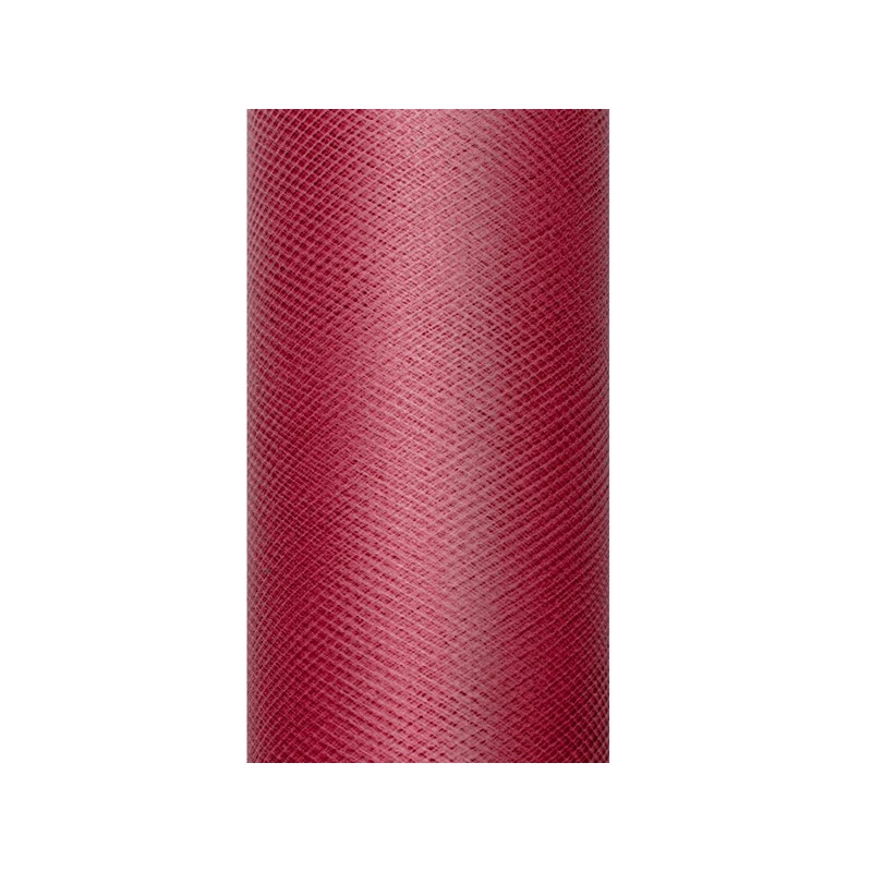 Tulle fabric Luna wine red 9m x 50cm