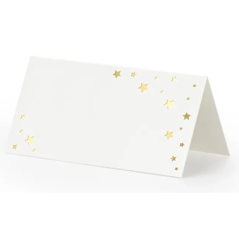 10 Gold Star Place Cards