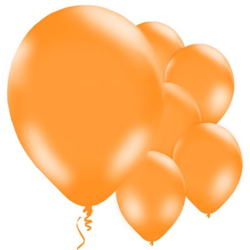 10 latex balloons orange 27.5cm