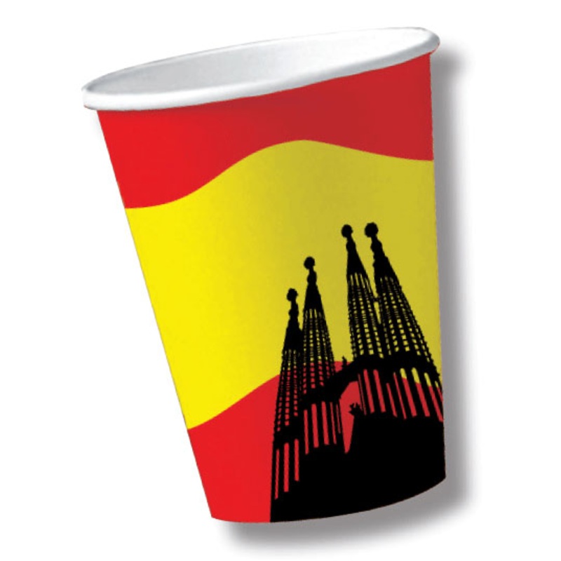 10 Spain party cups 200ml
