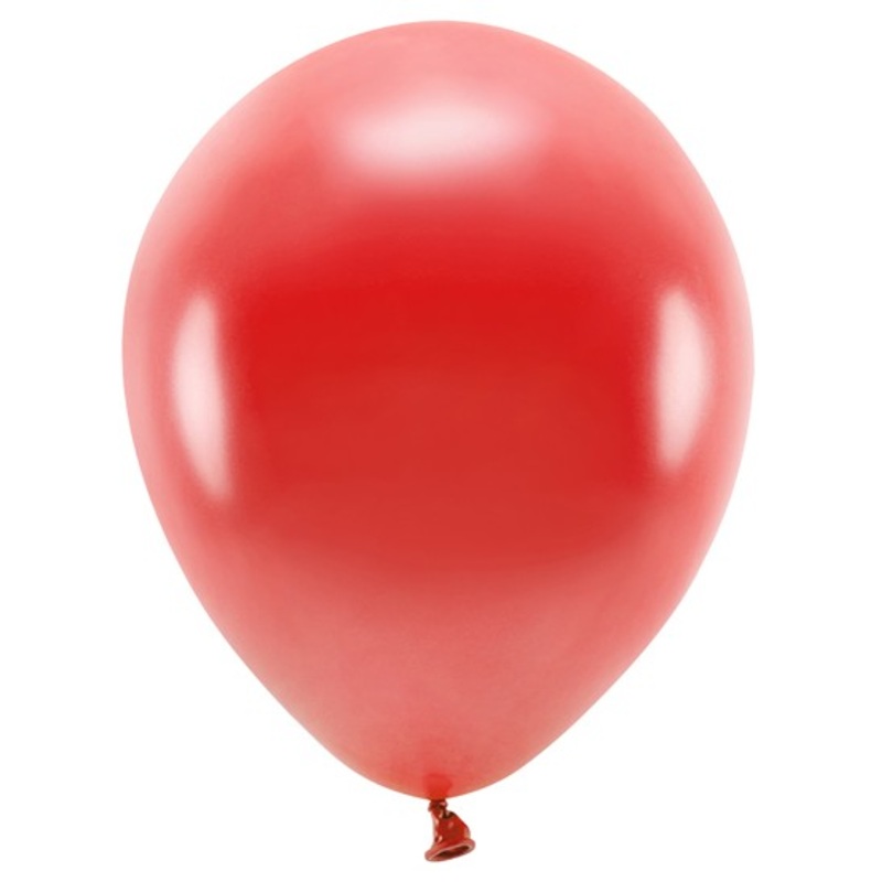 100 Eco metallic balloons red 30cm