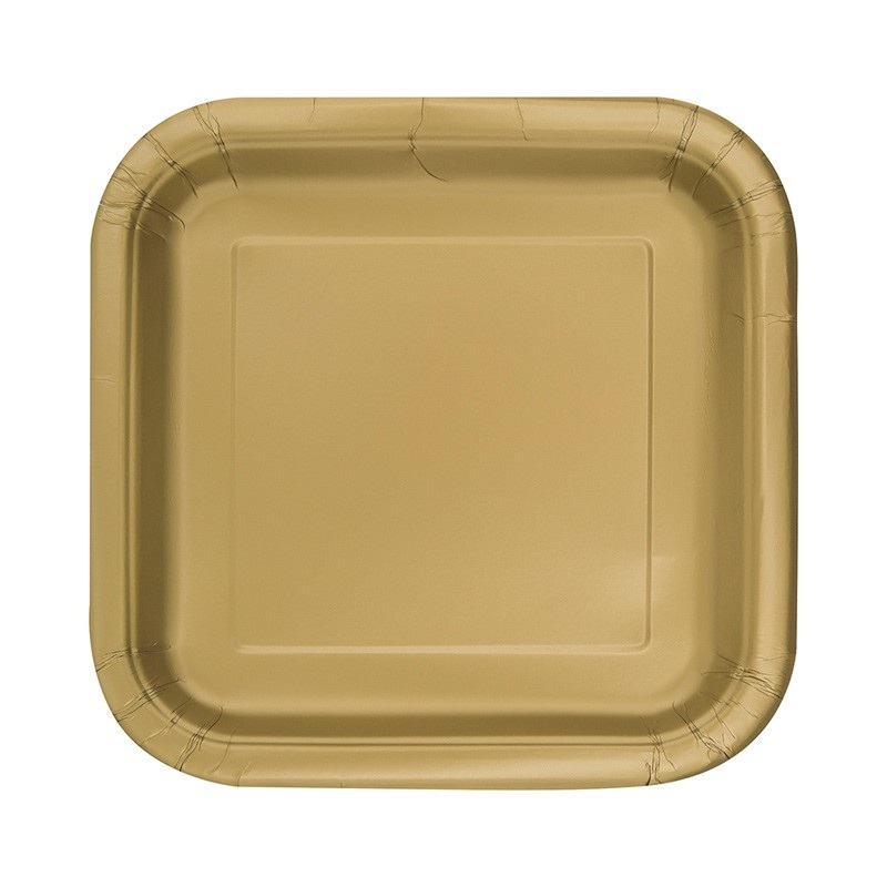 16 paper plates Vera gold 18cm