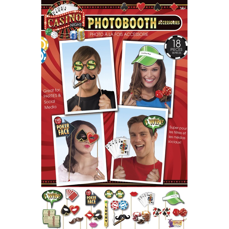 18 casino sticks for party photos