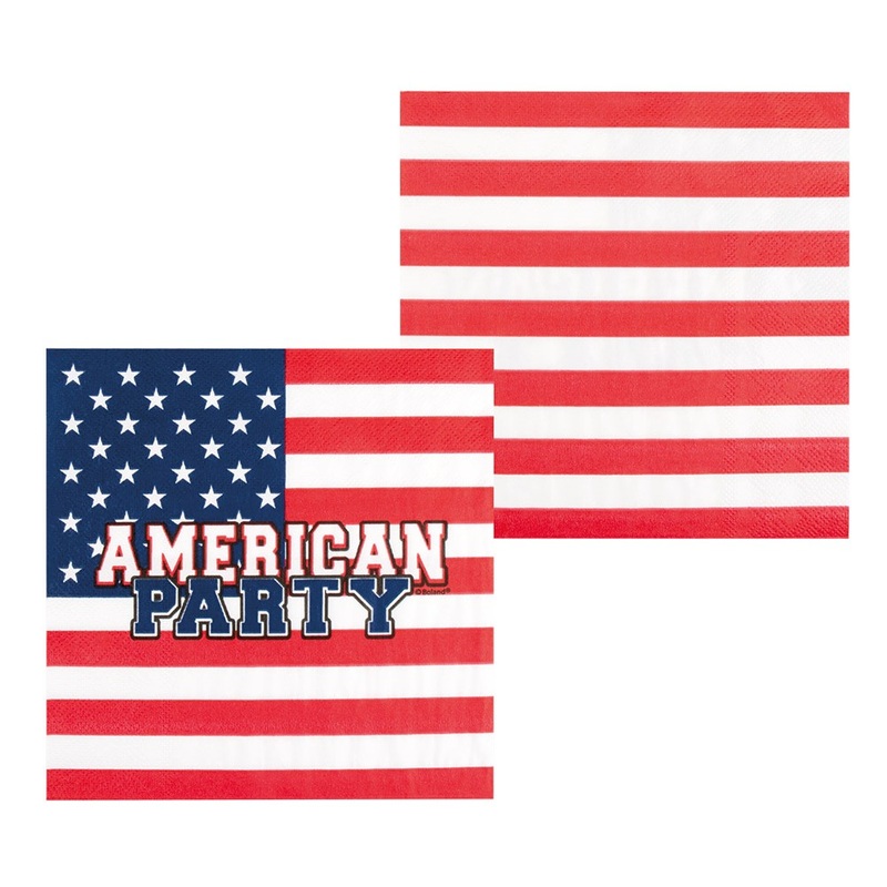 20 napkins Stars and Stripes 33cm