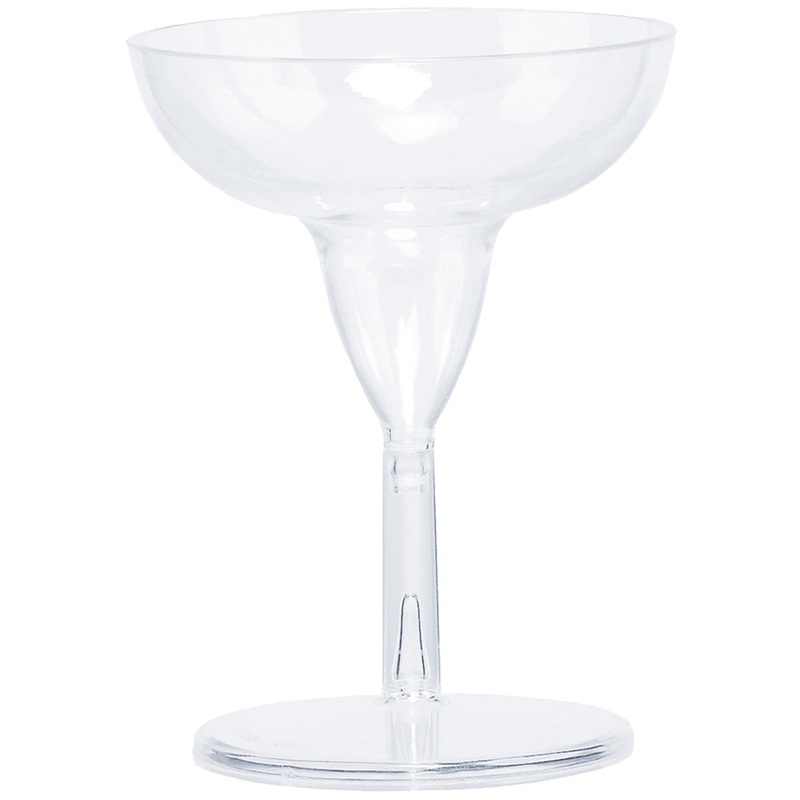 20 transparent margarita glasses 59ml