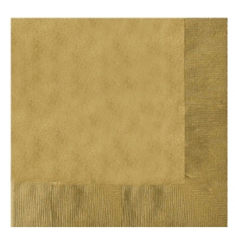 50 party napkins 33cm gold