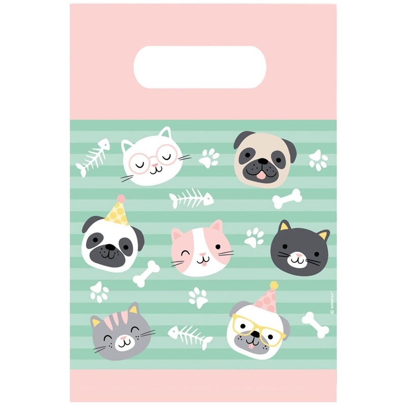 8 Happy Animals gift bags 23.5cm
