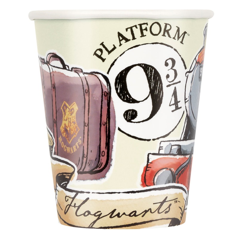 8 Harry Potter Hogwarts paper cups 266ml