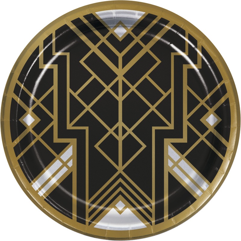 8 Splendid Twenties paper plates 23cm