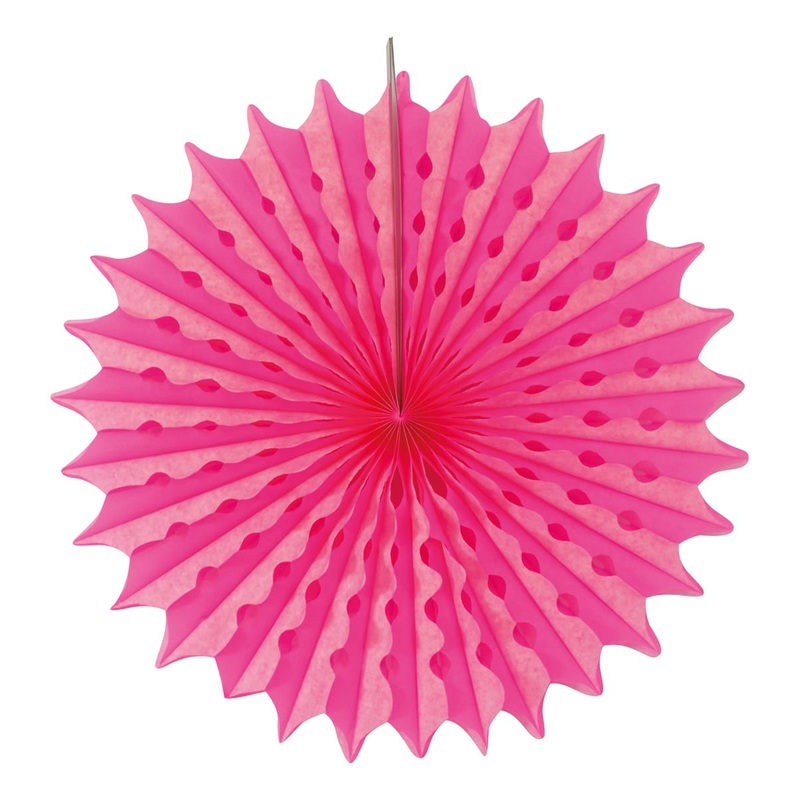 Fan honeycomb neon pink 45cm