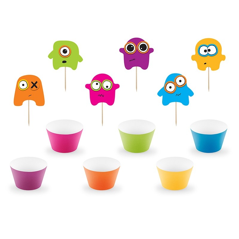 Monster Party Cupcake Set 22 pieces