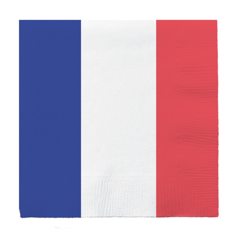 Satz 20 Papierservietten France (33 x 33 cm)