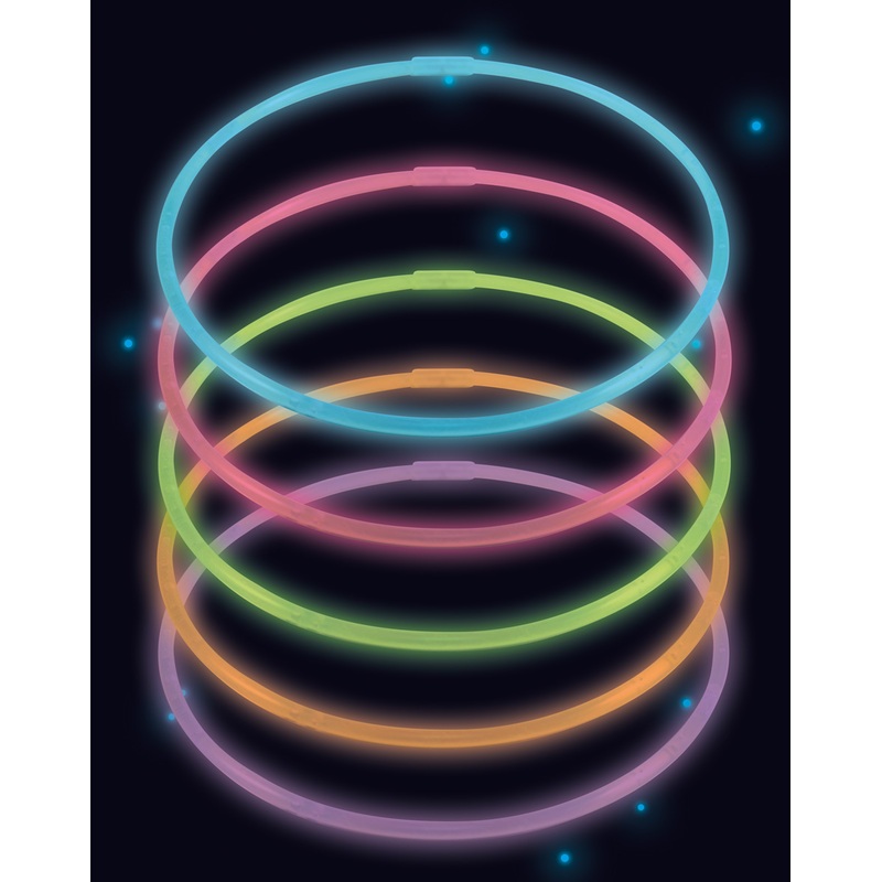 XL Pack Power Glowstick Necklaces 56cm Colorful 10 pieces