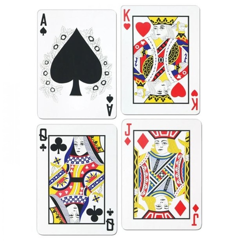 XL playing cards cardboard cutouts