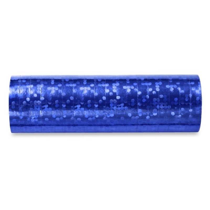 1 roll of streamers metallic blue
