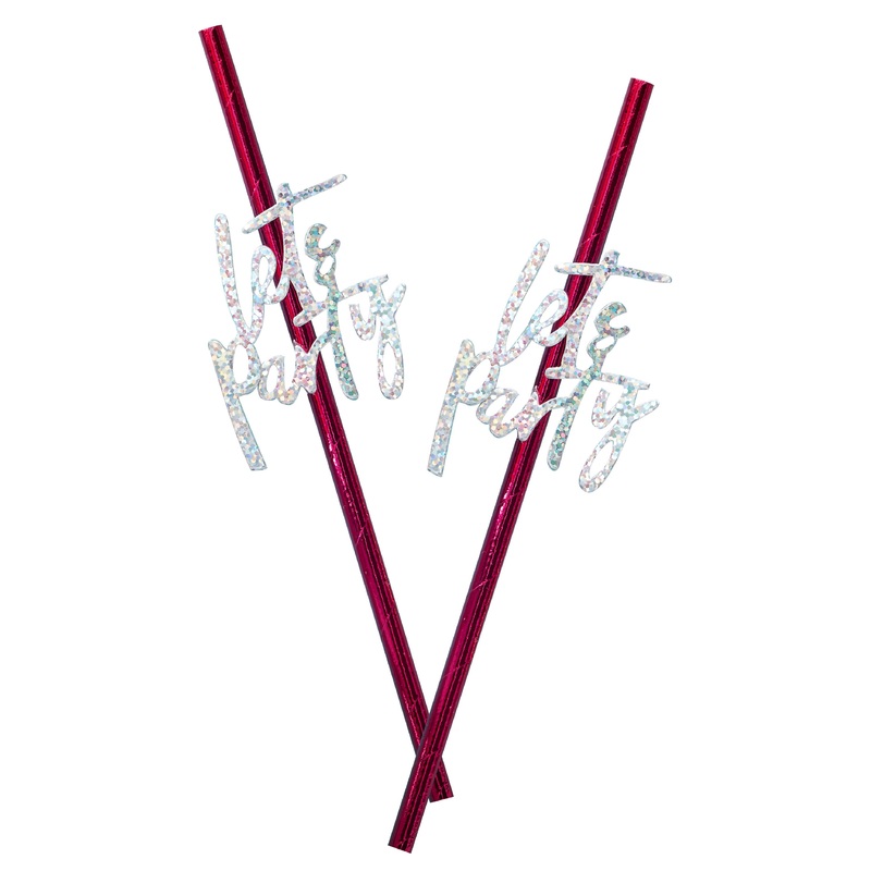 16 Disco Nights paper straws 19.5cm