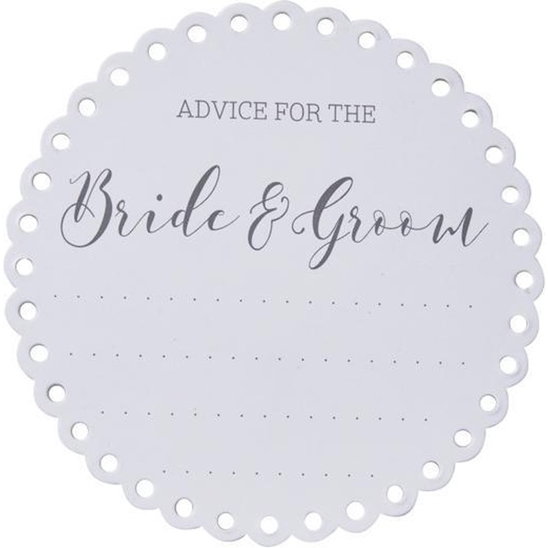 20 fairy tale wedding advice cards 10cm