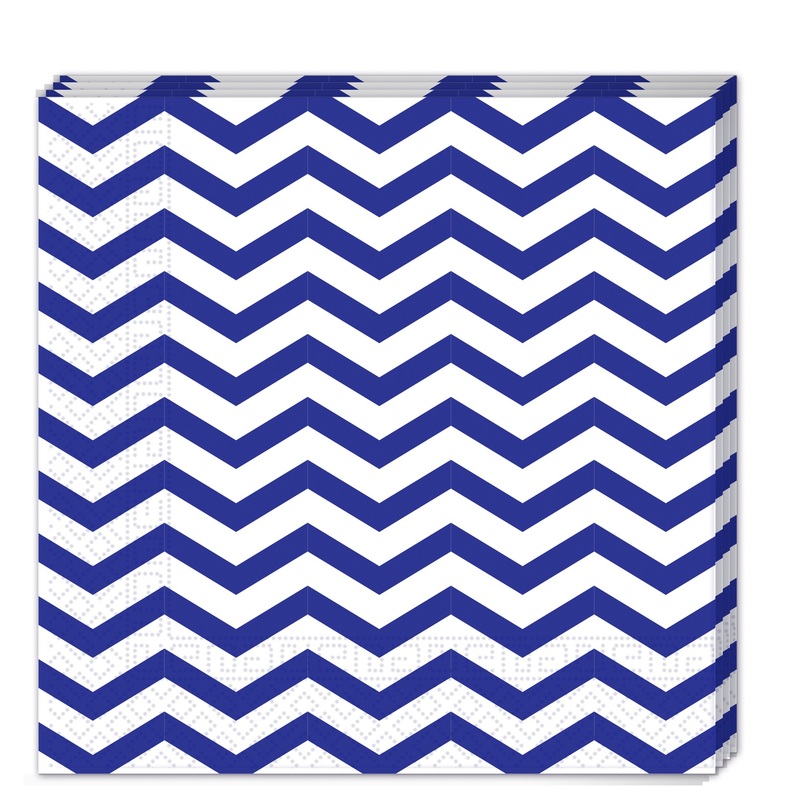 20 Mix Patterns napkins dark blue 33cm