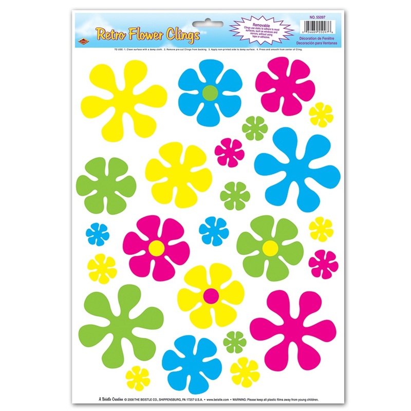 24 flower deco stickers
