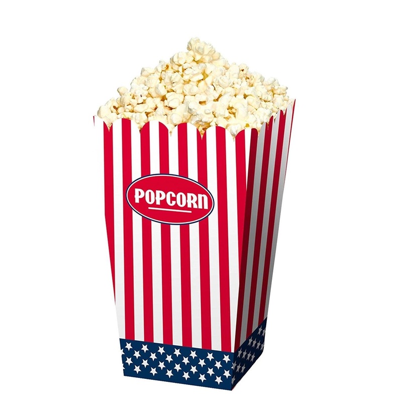 4 popcorn bags USA Party