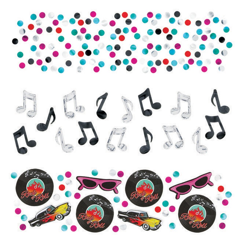 50s rock & roll sprinkle decoration music time