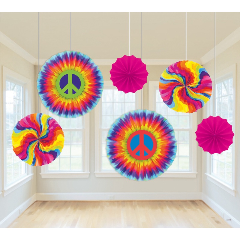 6 Feeling Groovy paper rosettes