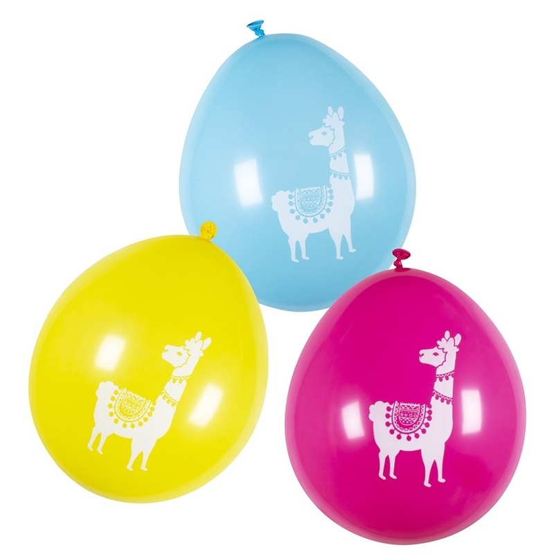 6 Llama Latex Balloons 25cm