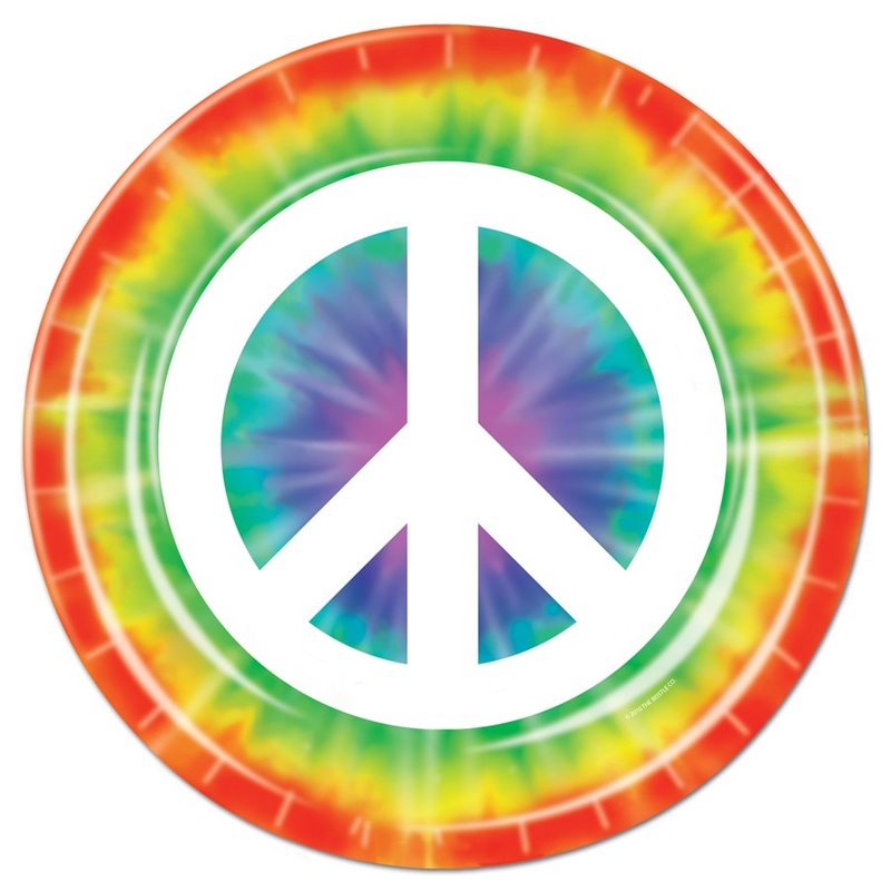8 colorful hippie plates