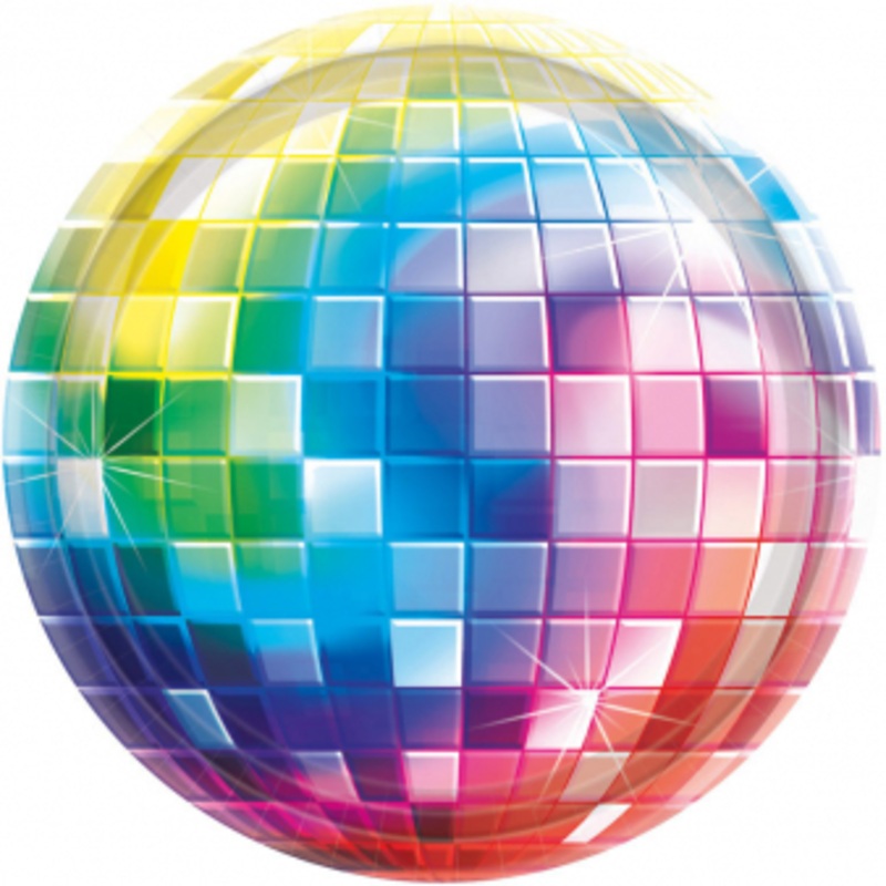 8 Disco Fever 70s paper plates 17.7cm