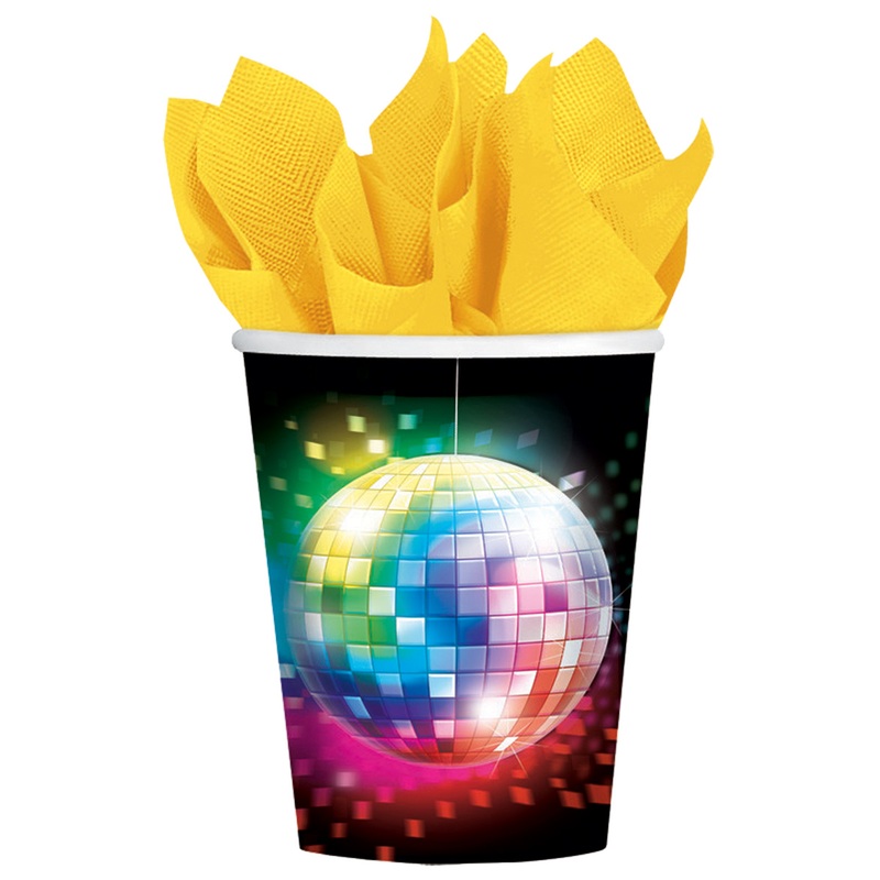 8 Disco Fever paper cups 266ml
