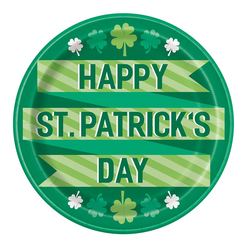 8 Happy St. Patrick`s Day paper plates