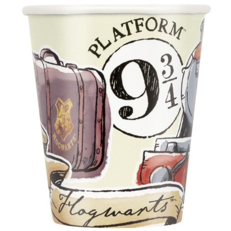 8 Harry Potter Hogwarts paper cups 250ml