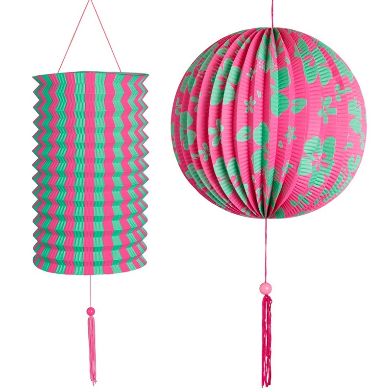 Aloha Party Lantern Set 2 pieces