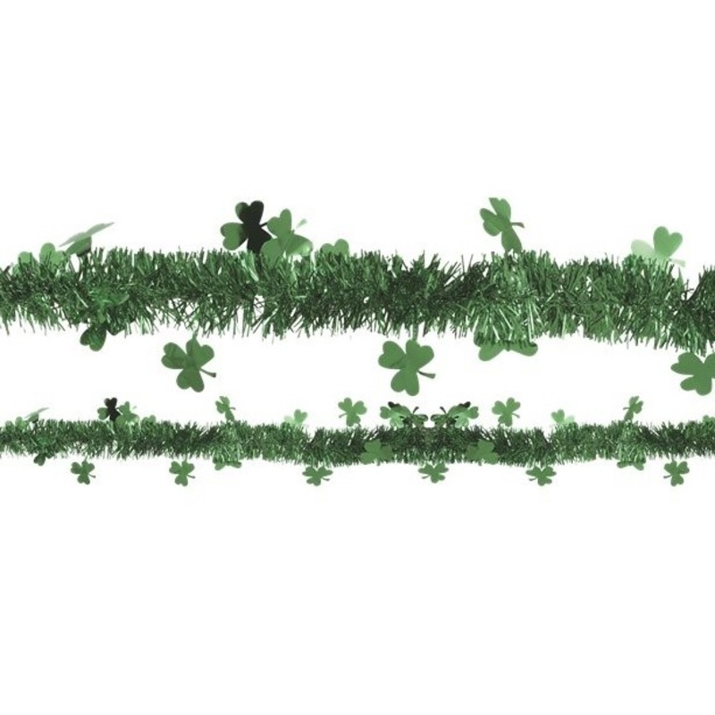 Clover leaf tinsel garland 2.3m