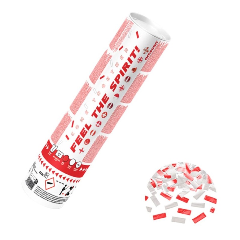 Confetti cannon red-white