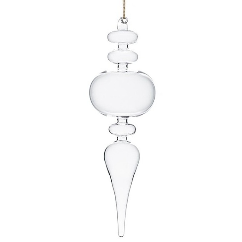 Decorative hanging glass ornament 33.5cm