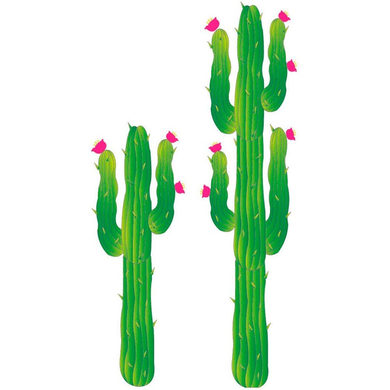 Green cactus wall decoration