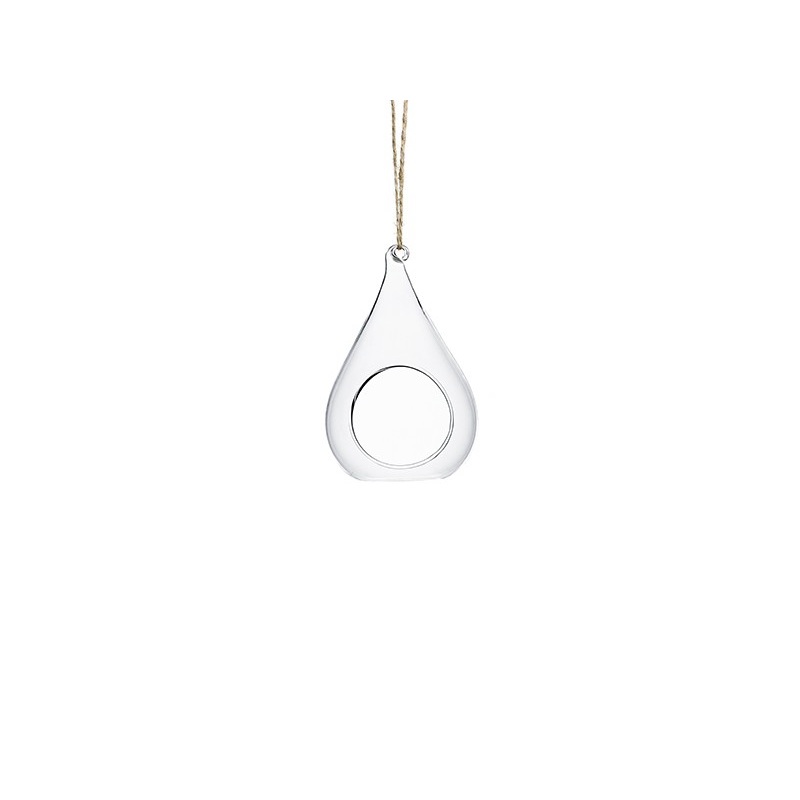 Hanging decoration glass clear 8 x 7 x 12 cm