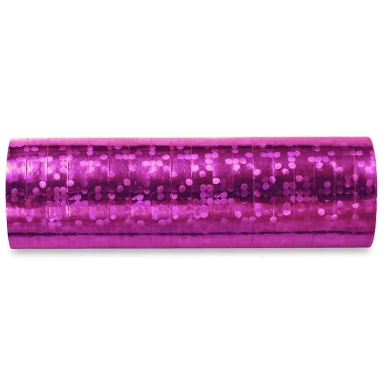 Holographic streamers pink 3.8m