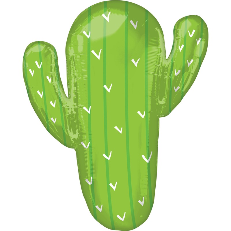 Hot Fiesta Cactus Foil Balloon 63 x 78cm
