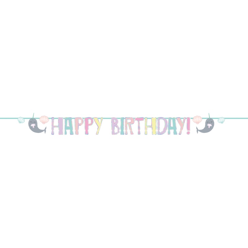 Narwhal party garland 2m