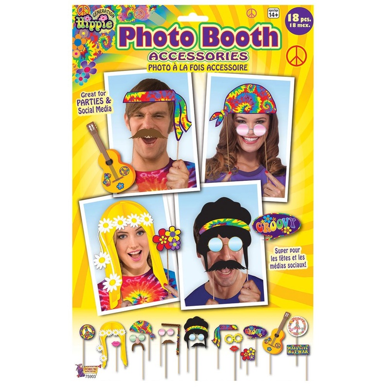 Photo booth hippie accessories